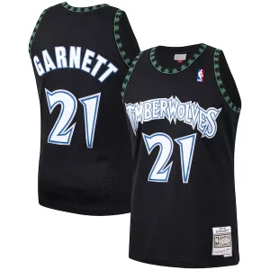 Estupendo Chulo Kevin Garnett Minnesota Timberwolves Hardwood Classics Swingman Jersey Black/White