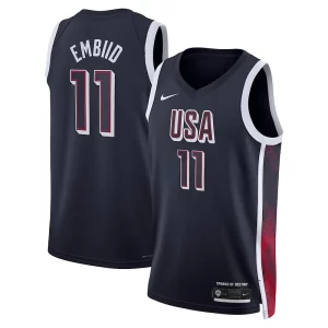 Atractivo Bonito Increíble Joel Embiid Unisex Nike Men's USA Basketball 2024 Swingman Player Jersey Navy