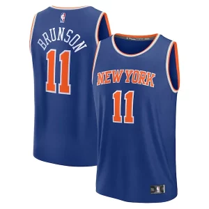Sofisticado Jalen Brunson New York Knicks Fast Break Replica Player Jersey Icon Edition Blue