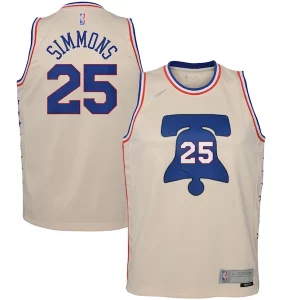 Elegante Ideal Ben Simmons Philadelphia 76ers Nike Youth 2020/21 Swingman Player Jersey Cream Earned Edition