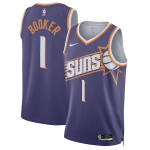 Único Increíble Devin Booker Phoenix Suns Nike Unisex Swingman Jersey Icon Edition Purple/White