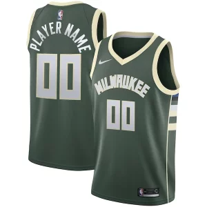 Bonito Clásico Atractivo Milwaukee Bucks Nike Swingman Custom Jersey Green Icon Edition