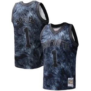 Genial Lujoso Perfecto Muggsy Bogues Charlotte Hornets Hardwood Classics 1992/93 Tie Dye Swingman Jersey Black