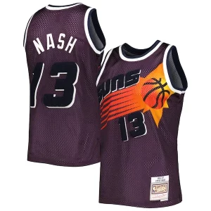 Fácil de llevar Duradero Steve Nash Phoenix Suns 1996/97 Hardwood Classics Off Court Swingman Jersey Purple