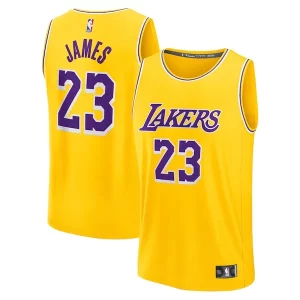 Fantástico Genial Increíble LeBron James Los Angeles Lakers Youth Fast Break Replica Player Jersey Icon Edition Gold