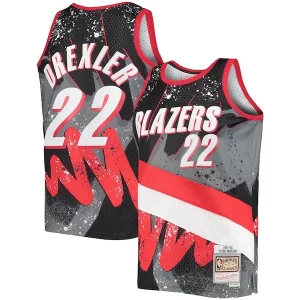 Lujoso Delicioso Clyde Drexler Portland Trail Blazers Hardwood Classics 1991/92 Hyper Hoops Swingman Jersey Black