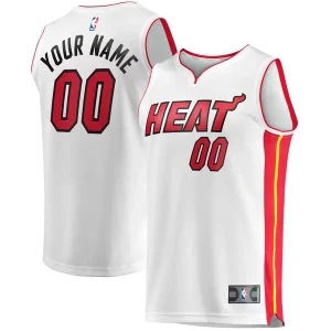 Sofisticado Original Miami Heat Youth Fast Break Custom Replica Jersey Association Edition White