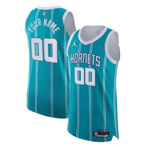 Comodo Práctico Charlotte Hornets Nike 2021/22 Diamond Swingman Authentic Custom Jersey Icon Edition Teal