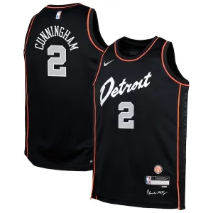 Clásico Cool Original Cade Cunningham Detroit Pistons Nike Youth Swingman Replica Jersey City Edition Black