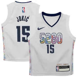 Bonito Nikola Jokic Denver Nuggets Nike Toddler 2024/25 Swingman Player Jersey City Edition White