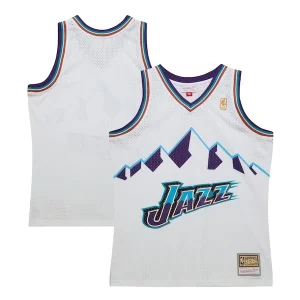 Genial Utah Jazz 1996 97 Hardwood Classics Swingman Jersey White