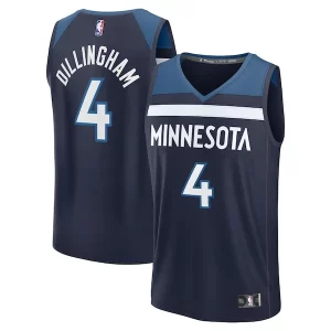 Cool Rob Dillingham Minnesota Timberwolves Youth 2024 NBA Draft Fast Break Player Jersey Icon Edition Navy