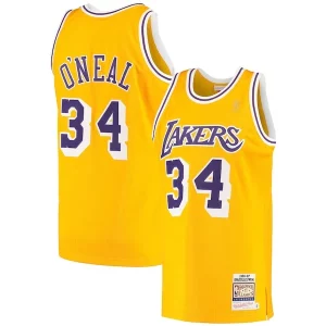 Estupendo Duradero Único Shaquille O'Neal Los Angeles Lakers 1996/97 Hardwood Classics Authentic Jersey Gold