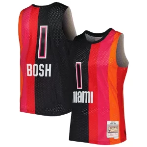 Duradero Cool Chris Bosh Miami Heat Hardwood Classics 2011/12 Split Swingman Jersey Black/Red