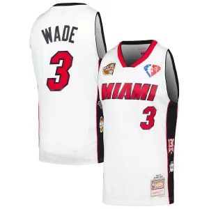 Increíble Dwyane Wade Miami Heat Unisex Hall of Fame Class of 2023 Throwback Swingman Jersey White