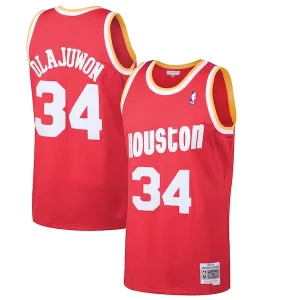Único Hakeem Olajuwon Houston Rockets 1993/94 Hardwood Classics Swingman Jersey Red