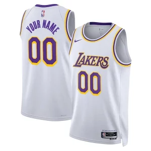 Clásico Chulo Práctico Los Angeles Lakers Nike Unisex Swingman Custom Jersey White Association Edition