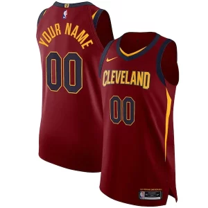 Original Cleveland Cavaliers Nike Authentic Custom Jersey Wine Icon Edition