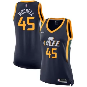 Resistente Donovan Mitchell Utah Jazz Nike Women's Swingman Jersey Icon Edition Navy