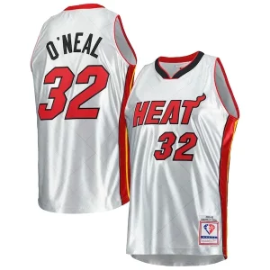 Cool Hermoso Elegante Shaquille O'Neal Miami Heat 2005/06 Hardwood Classics 75th Anniversary Swingman Jersey Platinum