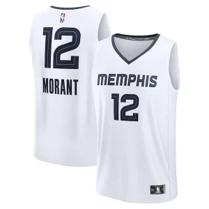 Fantástico Encantador Elegante Ja Morant Memphis Grizzlies Fast Break Replica Player Jersey Association Edition White