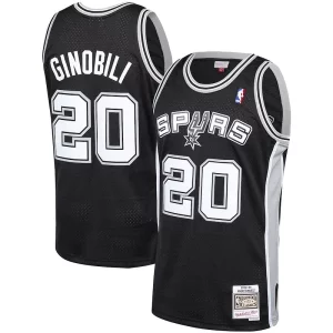 Ideal Manu Ginobili San Antonio Spurs 2002 03 Hardwood Classics Player Swingman Jersey Black
